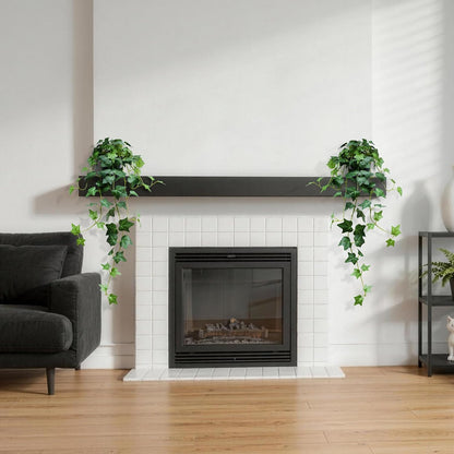 Fake English Ivy Artificial Plants - 33" Set of 2 Realistic Artificial Silk Ivy Vines with Pots, Faux Plants Indoor Home Decor, Low Maintenance Hanging Plant Decoration