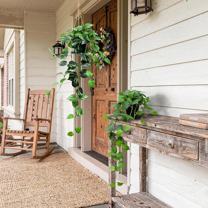 Fake English Ivy Artificial Plants - 33" Set of 2 Realistic Artificial Silk Ivy Vines with Pots, Faux Plants Indoor Home Decor, Low Maintenance Hanging Plant Decoration