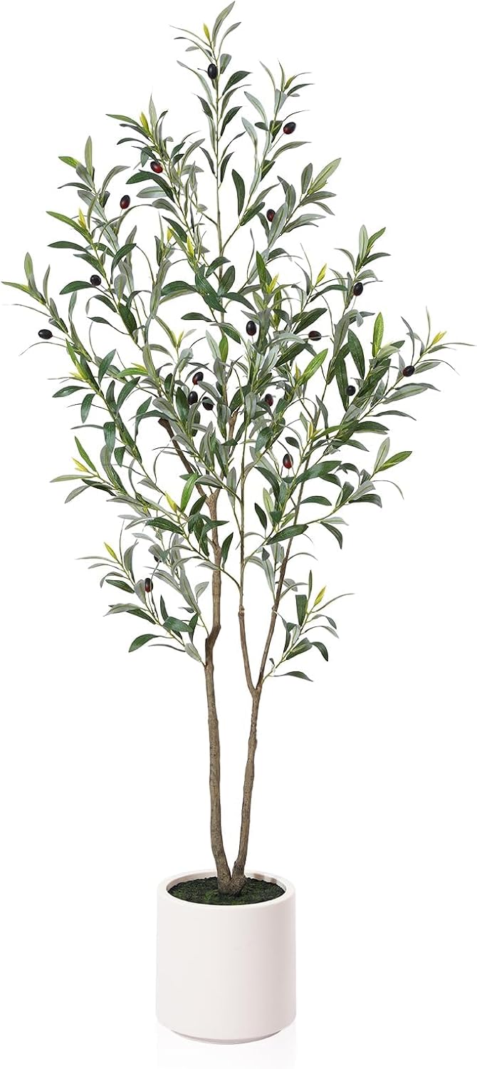 Artificial Olive Trees, 5 ft Tall Fake Olive Trees for Indoor