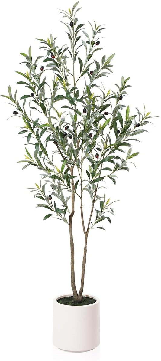 Artificial Olive Trees, 5 ft Tall Fake Olive Trees for Indoor