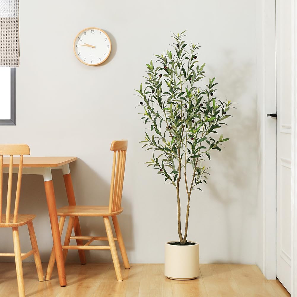 Artificial Olive Trees, 5 ft Tall Fake Olive Trees for Indoor