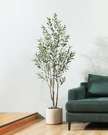 Artificial Olive Trees, 5 ft Tall Fake Olive Trees for Indoor