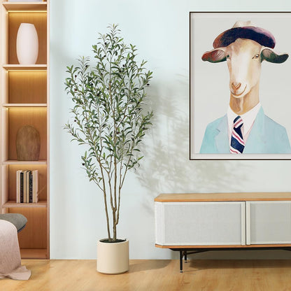 Artificial Olive Trees, 5 ft Tall Fake Olive Trees for Indoor