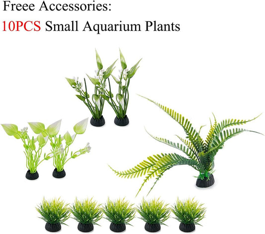 Aquarium Mountain View Stone Ornament Tree Rock Cave Landscape, Large Aquarium Ornament Rock Artificial Fish Tank Decoration