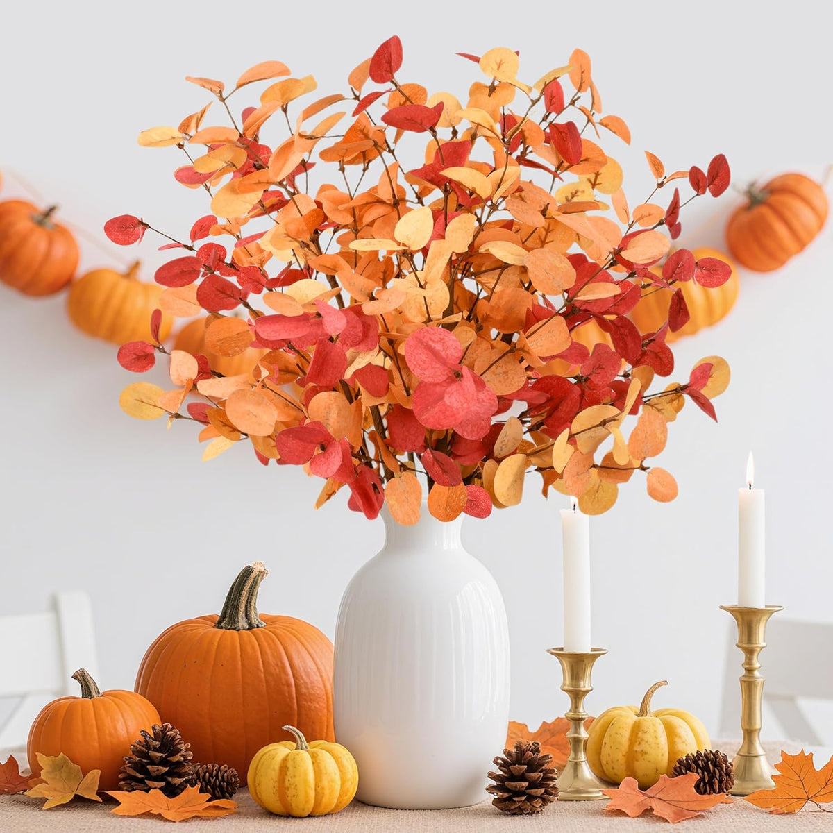 200 Pcs 5 Kinds Mixed Artificial Eucalyptus Leaves Stems Bulk Babys Breath Eucalyptus Bundle Faux Plants Greenery for DIY Bouquets Floral Arrangement Wedding Engagement Party Decor