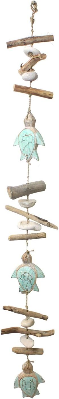Beachcombers Hanging Driftwood Turtle Decorative Indoor Wood Drop 37" | Coastal Decor, Wood, Gift Idea