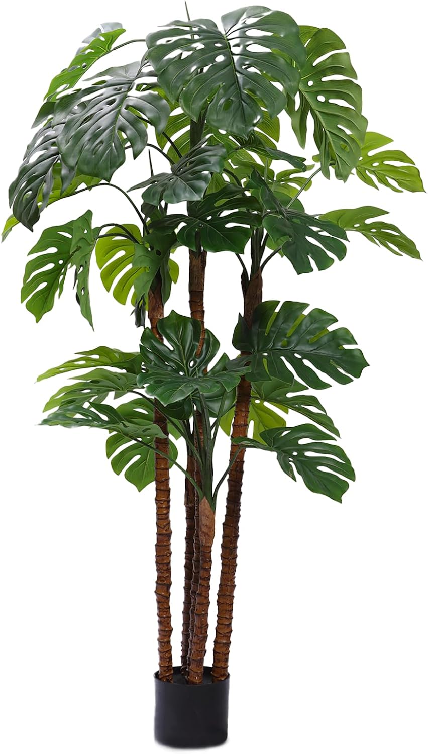 6FT Artificial Monstera Plant,Fake Plants for Indoor&Outdoor
