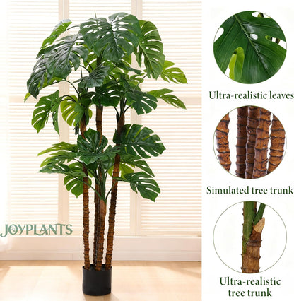 6FT Artificial Monstera Plant,Fake Plants for Indoor&Outdoor