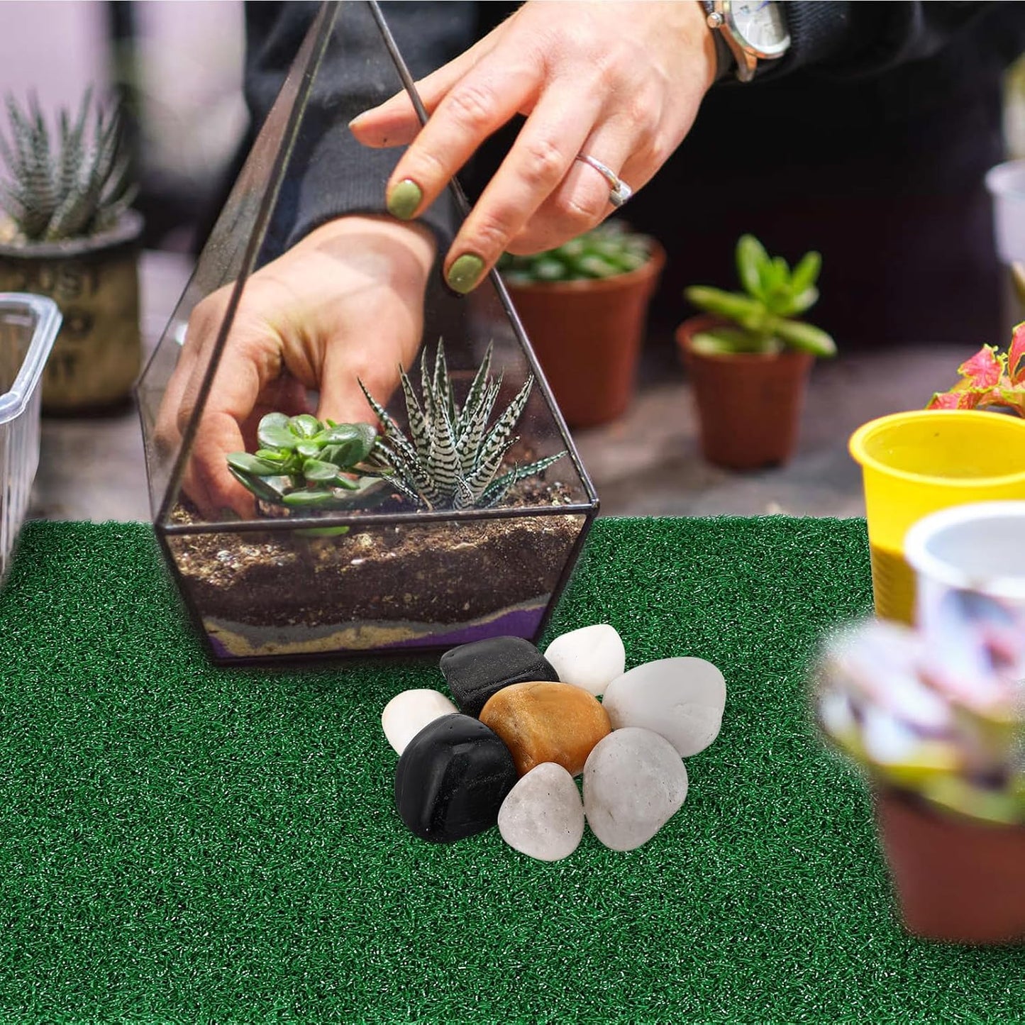 Artificial Grass Turf for Turtle Basking Platform, Simulation Grass Turf for Fish Tank, DIY Turtle Ramp, Reptile Climbing Platform
