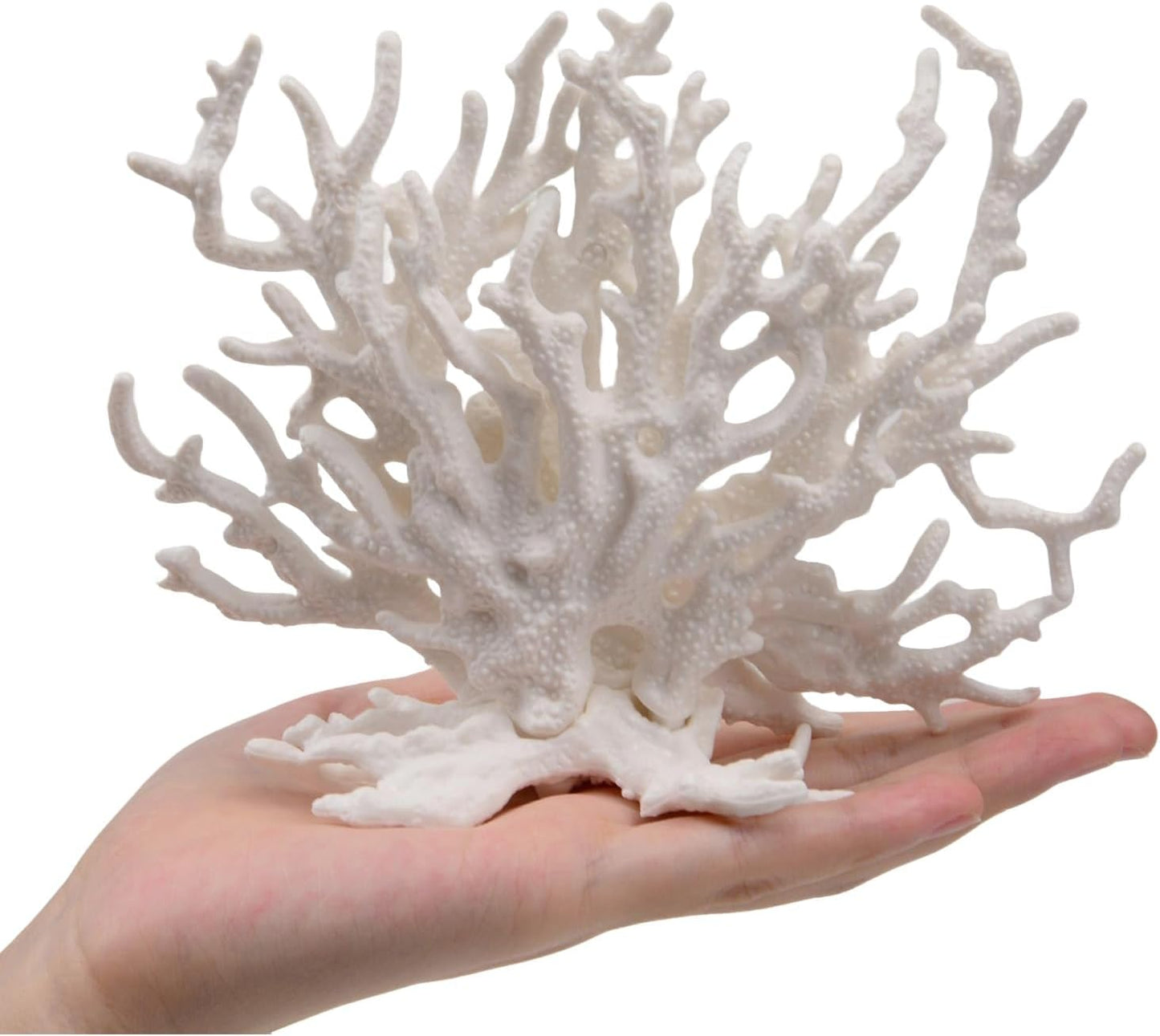 2 Pcs Artificial Aquarium Coral Reef Decor White | PVC, Faux, Fish Tank Ornament, Landscape Accessories