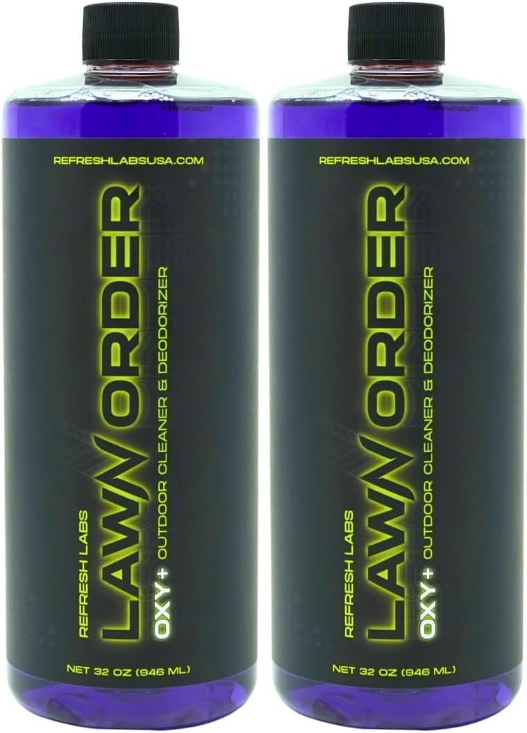 LawN Order Oxi+ Hydrogen Peroxide-Based Outdoor Turf Cleaner & Odor Eliminator for Artificial Grass, Dog Urine, Patios & Concrete (32 OZ)