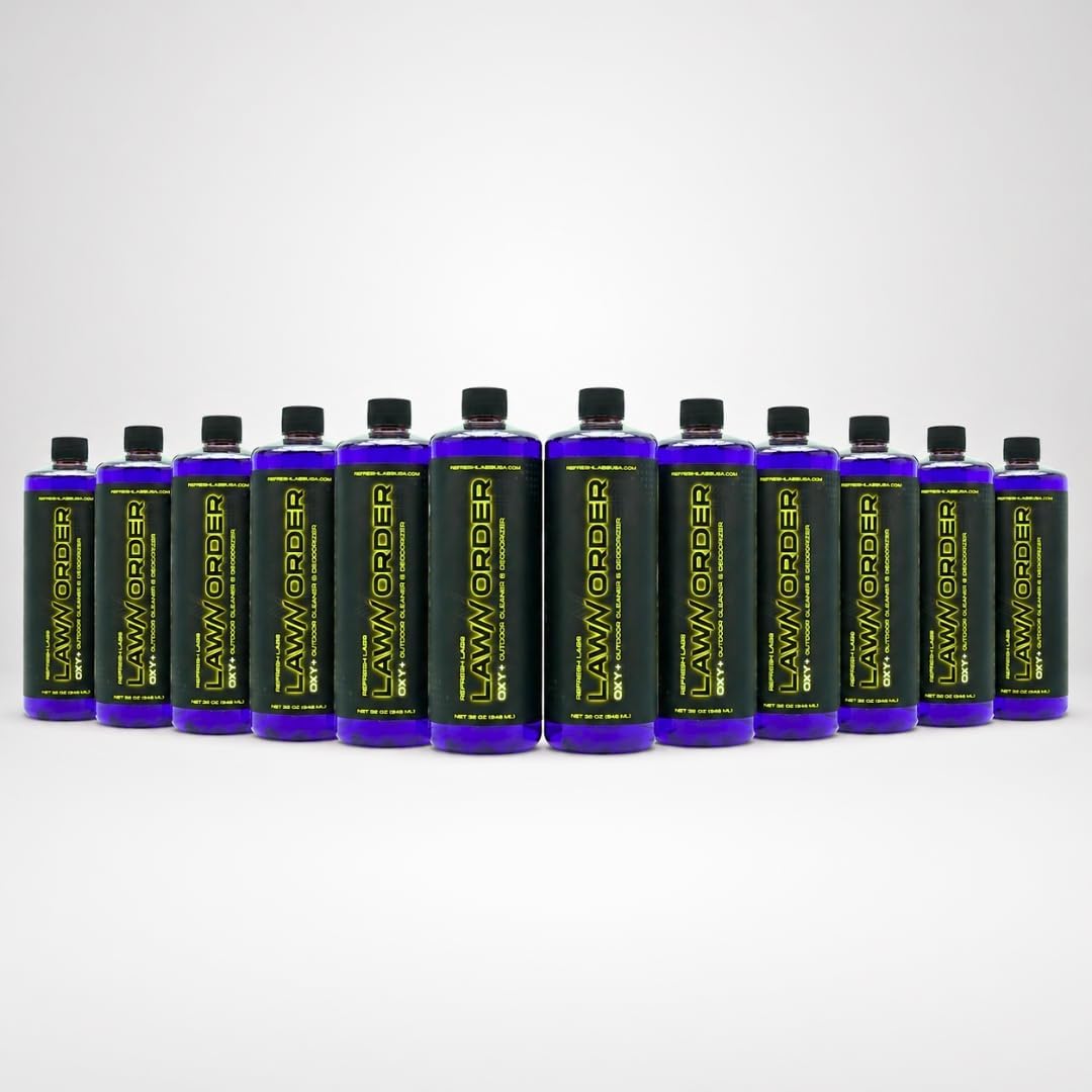 LawN Order Oxi+ Hydrogen Peroxide-Based Outdoor Turf Cleaner & Odor Eliminator for Artificial Grass, Dog Urine, Patios & Concrete (32 OZ)