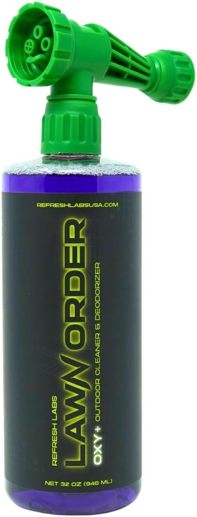 LawN Order Oxi+ Hydrogen Peroxide-Based Outdoor Turf Cleaner & Odor Eliminator for Artificial Grass, Dog Urine, Patios & Concrete (32 OZ)