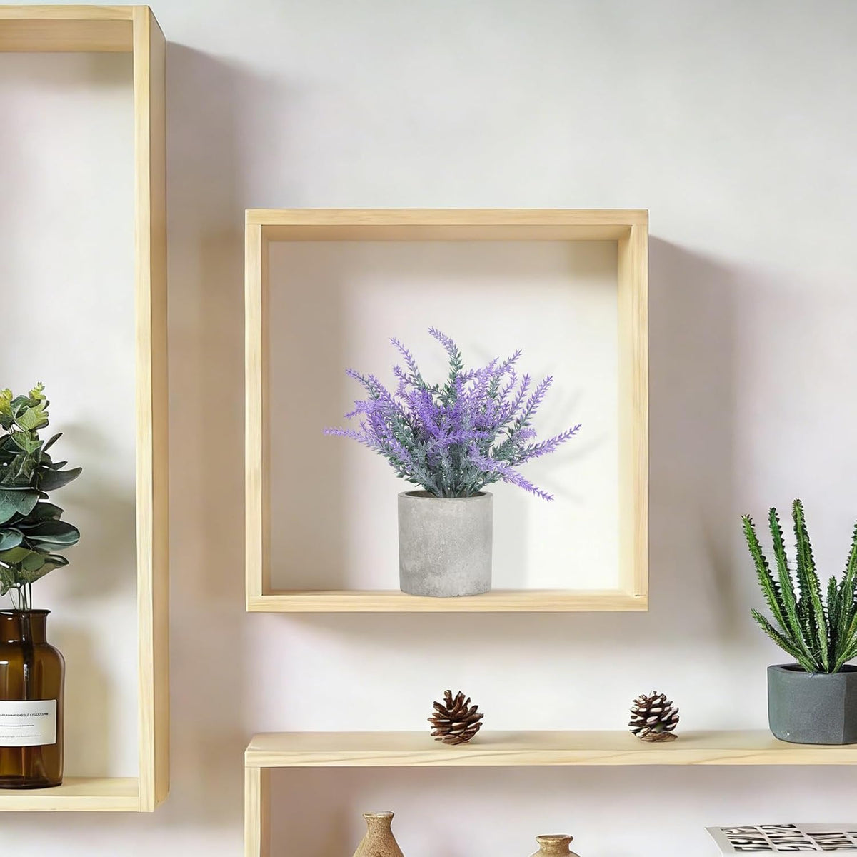 Fake Rosemary Plant Desk Decor Small Potted Plants Faux Rosemary Plants in Pot for Home Farmhouse Greenery Bathroom Shelf Office Table Decor