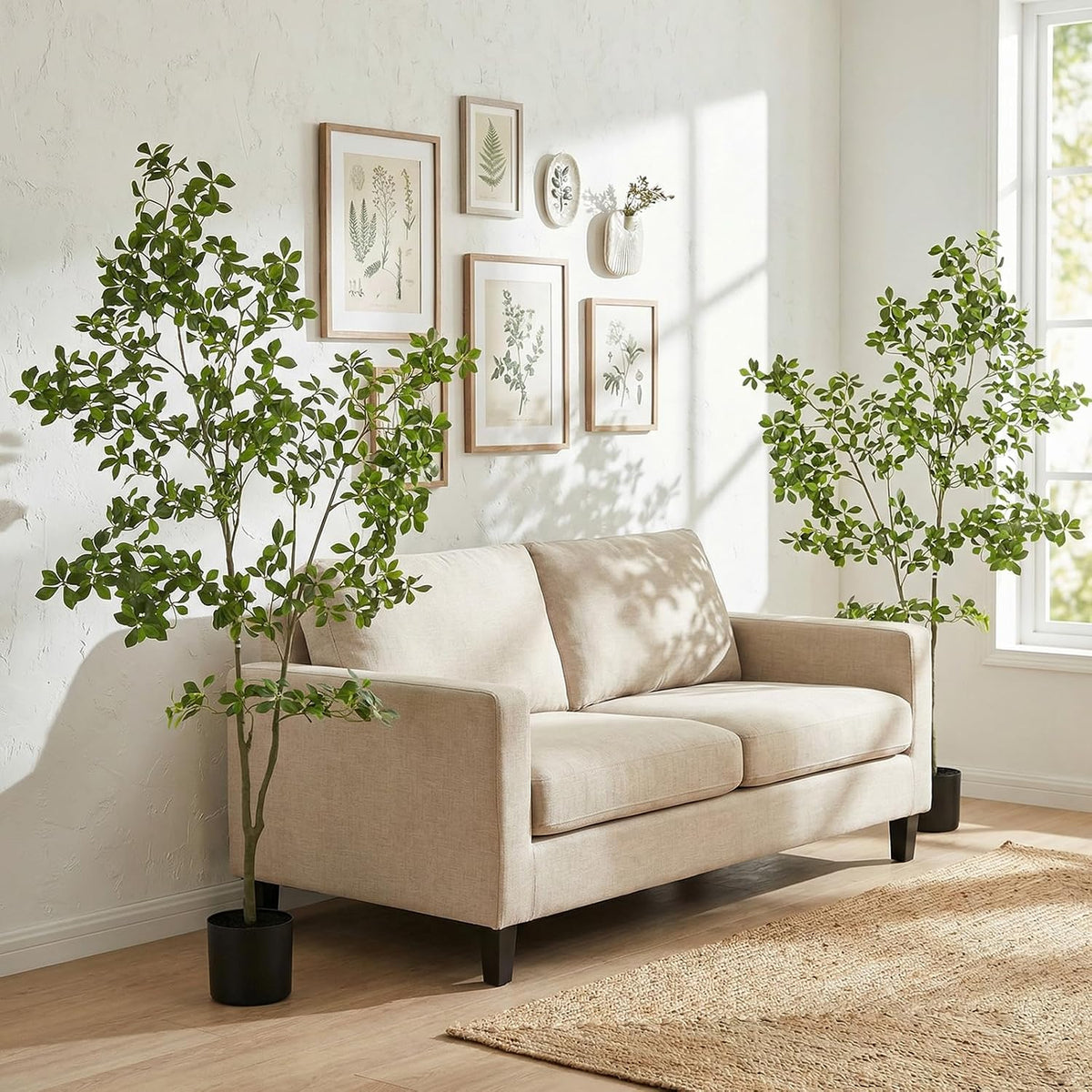 6FT Artificial Gardenia Tree, 72 Inch Tall Faux Plant Decor