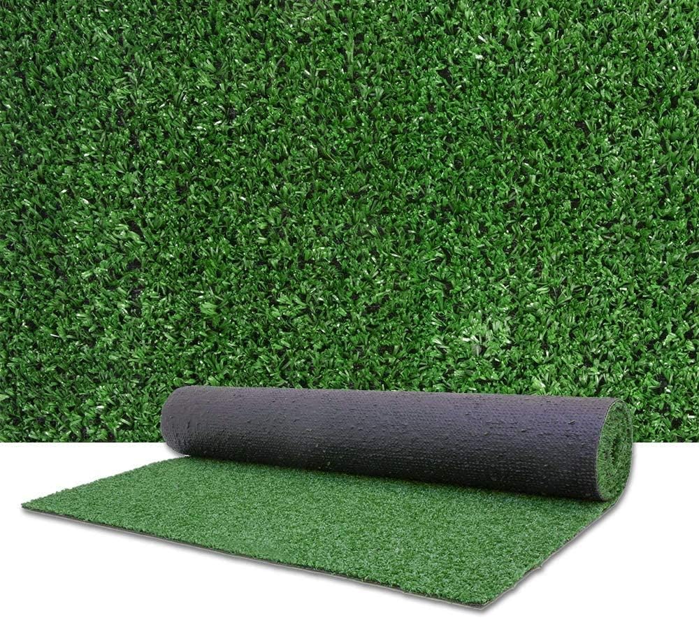 Artificial Grass Turf Lawn-7 Feet x 15 Feet, 0.4" Indoor Outdoor Rug Synthetic Grass Mat Fake Grass