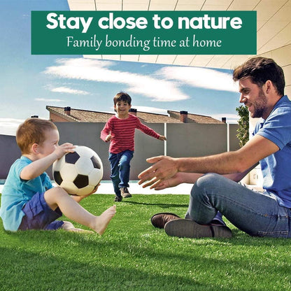 Artificial Grass Turf Lawn-7 Feet x 15 Feet, 0.4" Indoor Outdoor Rug Synthetic Grass Mat Fake Grass
