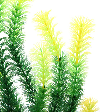 18 Inch Artificial Aquarium Plants | Red Rhodo Plastic Fish Tank Decorations, Safe for Freshwater & Saltwater, Non-Toxic Stone Base Ornament for Betta Fish Tank