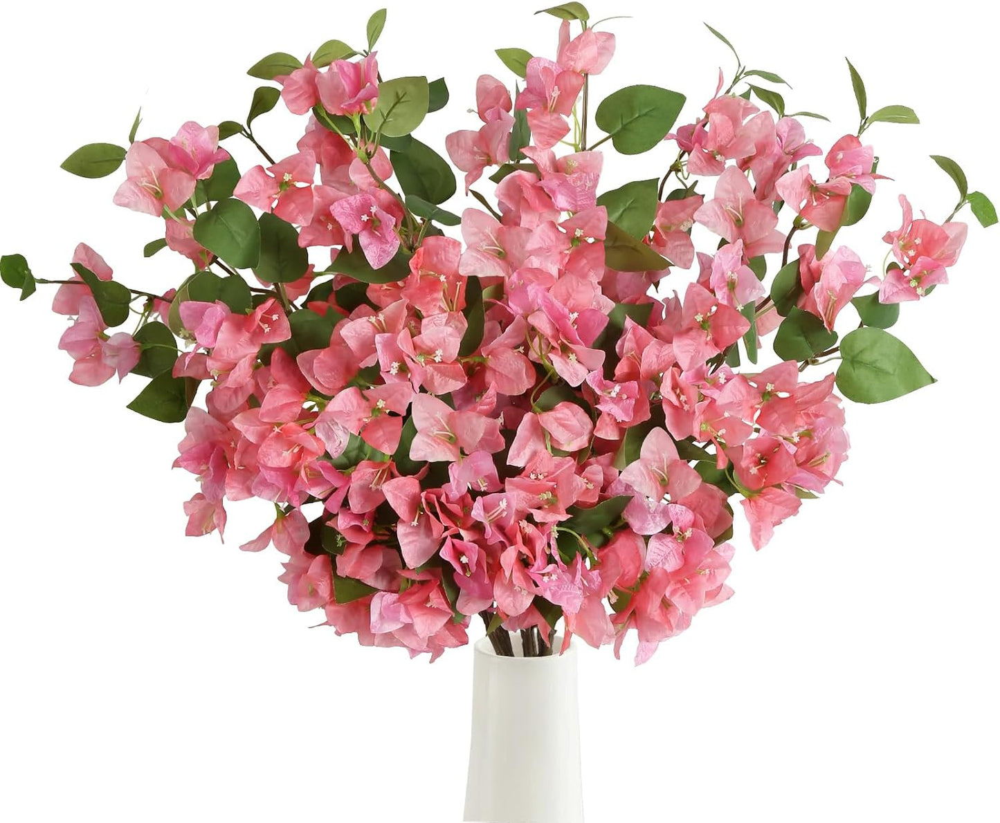 12PCS Bougainvillea Artificial Flowers 31.50" Long Stem Fake Silk Bougainvillea Branches Hot Pink Faux Hanging Flowers Vines for Wedding Centerpieces Home Garden DIY Decorations (Deep Pink)