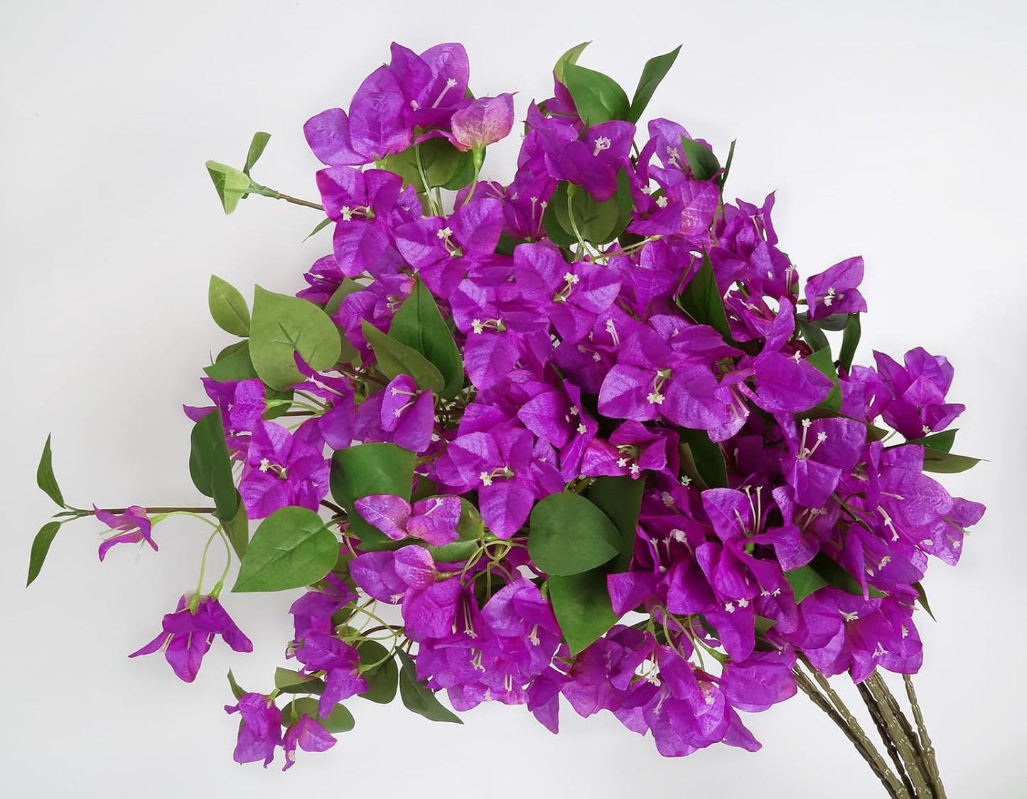 12PCS Bougainvillea Artificial Flowers 31.50" Long Stem Fake Silk Bougainvillea Branches Hot Pink Faux Hanging Flowers Vines for Wedding Centerpieces Home Garden DIY Decorations (Deep Pink)
