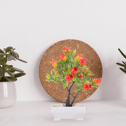 Simulation Pomegranate Tree with Pot for Home Office Decor