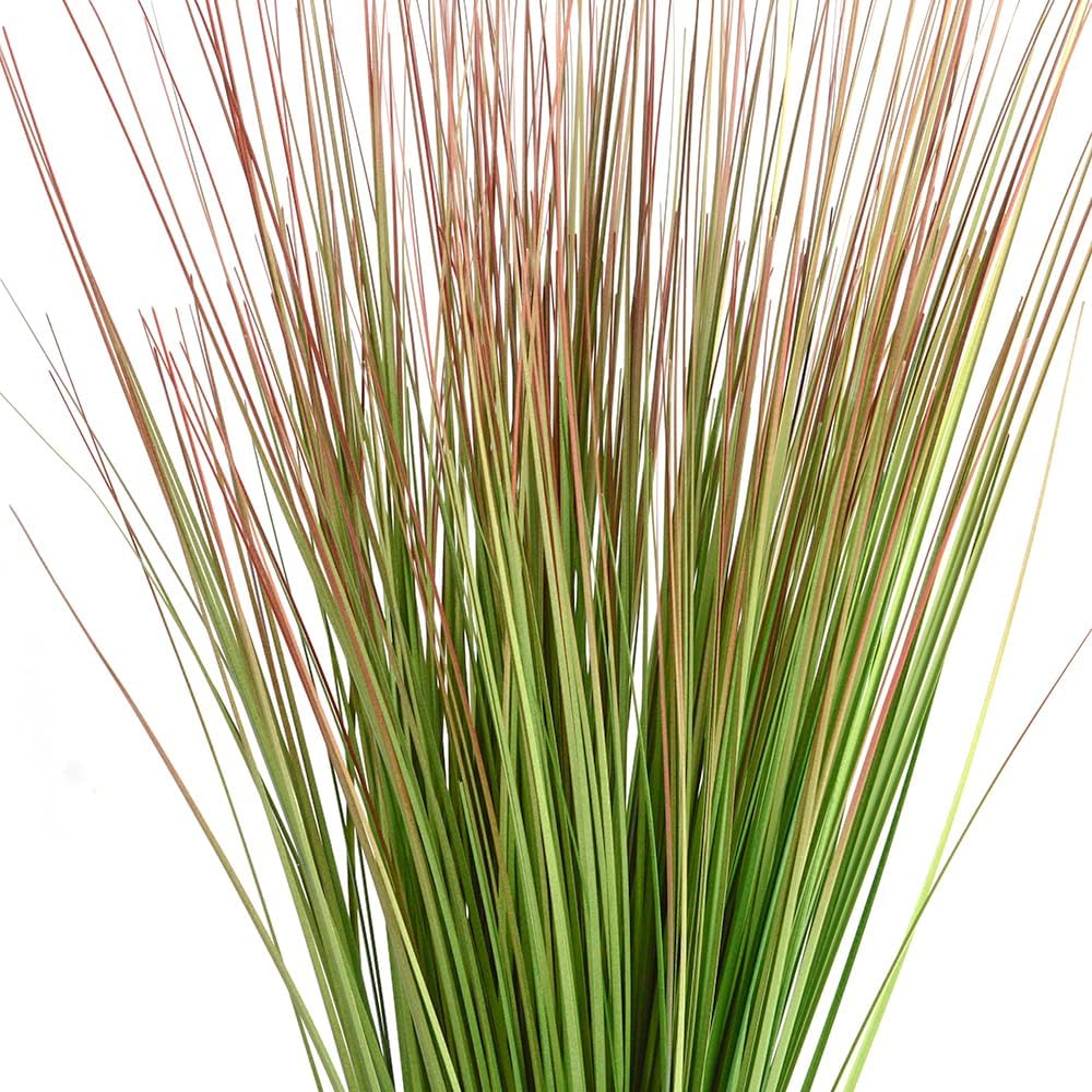 8pcs 27" Outdoor Artificial Plants Faux Onion Grass Artificial Tall Grass Plants Outdoor Faux Fake Grass Greenery Fake Shrubs Plant (8, Green)