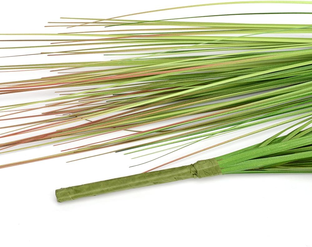 8pcs 27" Outdoor Artificial Plants Faux Onion Grass Artificial Tall Grass Plants Outdoor Faux Fake Grass Greenery Fake Shrubs Plant (8, Green)