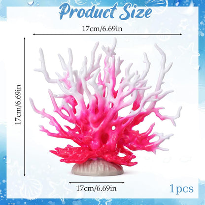 Artificial Aquarium Coral Ornament, Aquarium Decor Plastic Plant Small, Fish Tank Fake Coral, Aquarium Plants Decorations, Plastic Fish Tank Accessories, Multi-Purpose Simulation Water Grass