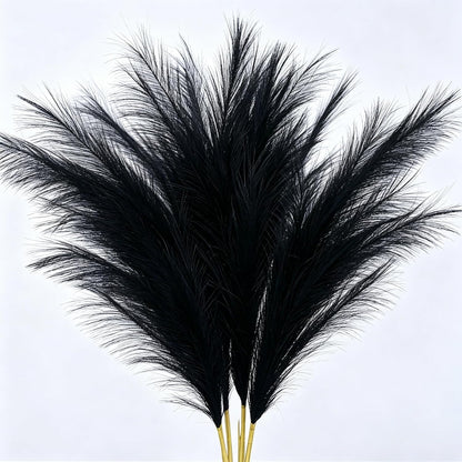 Artificial Pampas Grass (Lavender) | Flame-retardant soft fiber, odor-free & zero upkeep, non-shed fluffy plumes, bendable stems, durable deco