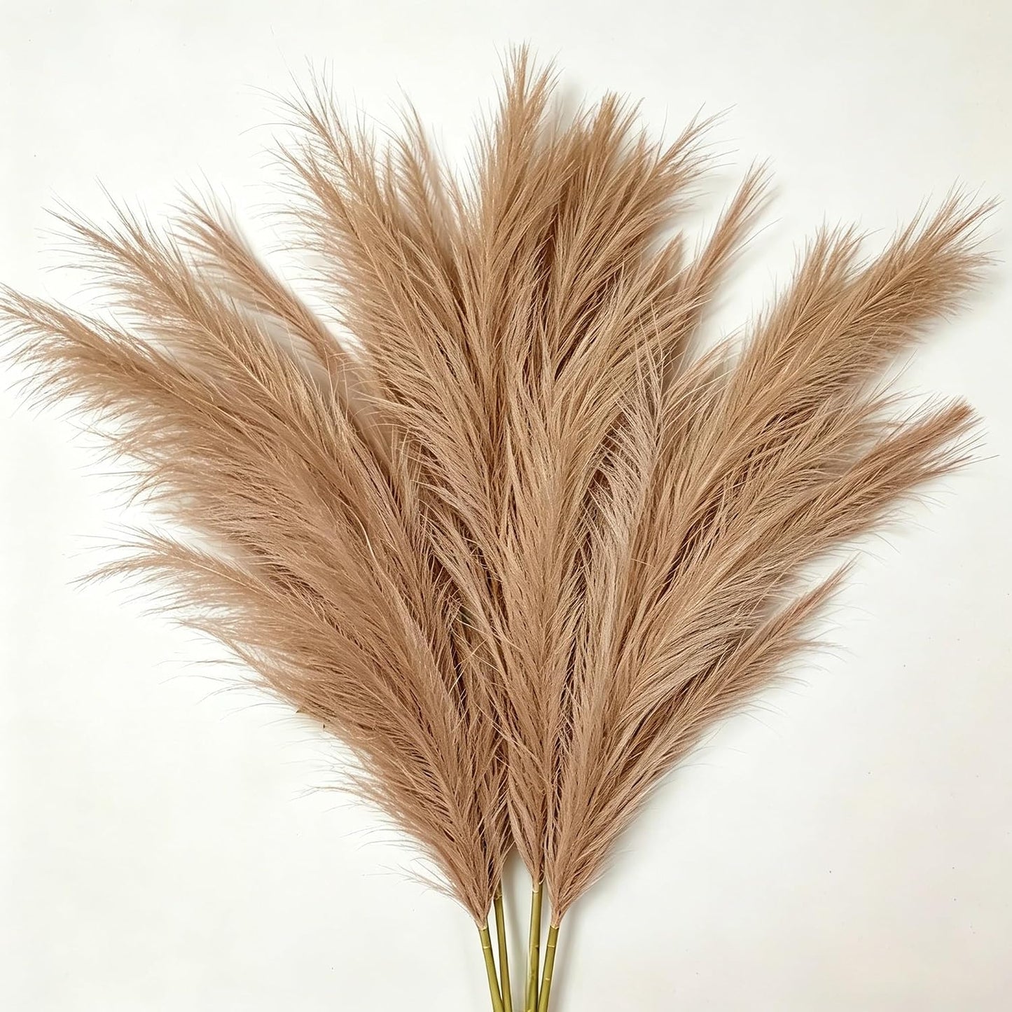 Artificial Pampas Grass (Lavender) | Flame-retardant soft fiber, odor-free & zero upkeep, non-shed fluffy plumes, bendable stems, durable deco