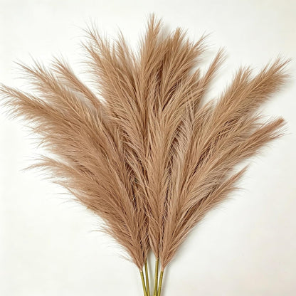 Artificial Pampas Grass (Lavender) | Flame-retardant soft fiber, odor-free & zero upkeep, non-shed fluffy plumes, bendable stems, durable deco