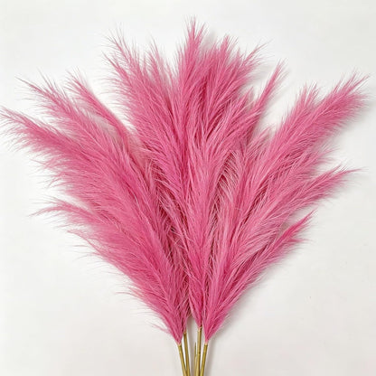 Artificial Pampas Grass (Lavender) | Flame-retardant soft fiber, odor-free & zero upkeep, non-shed fluffy plumes, bendable stems, durable deco
