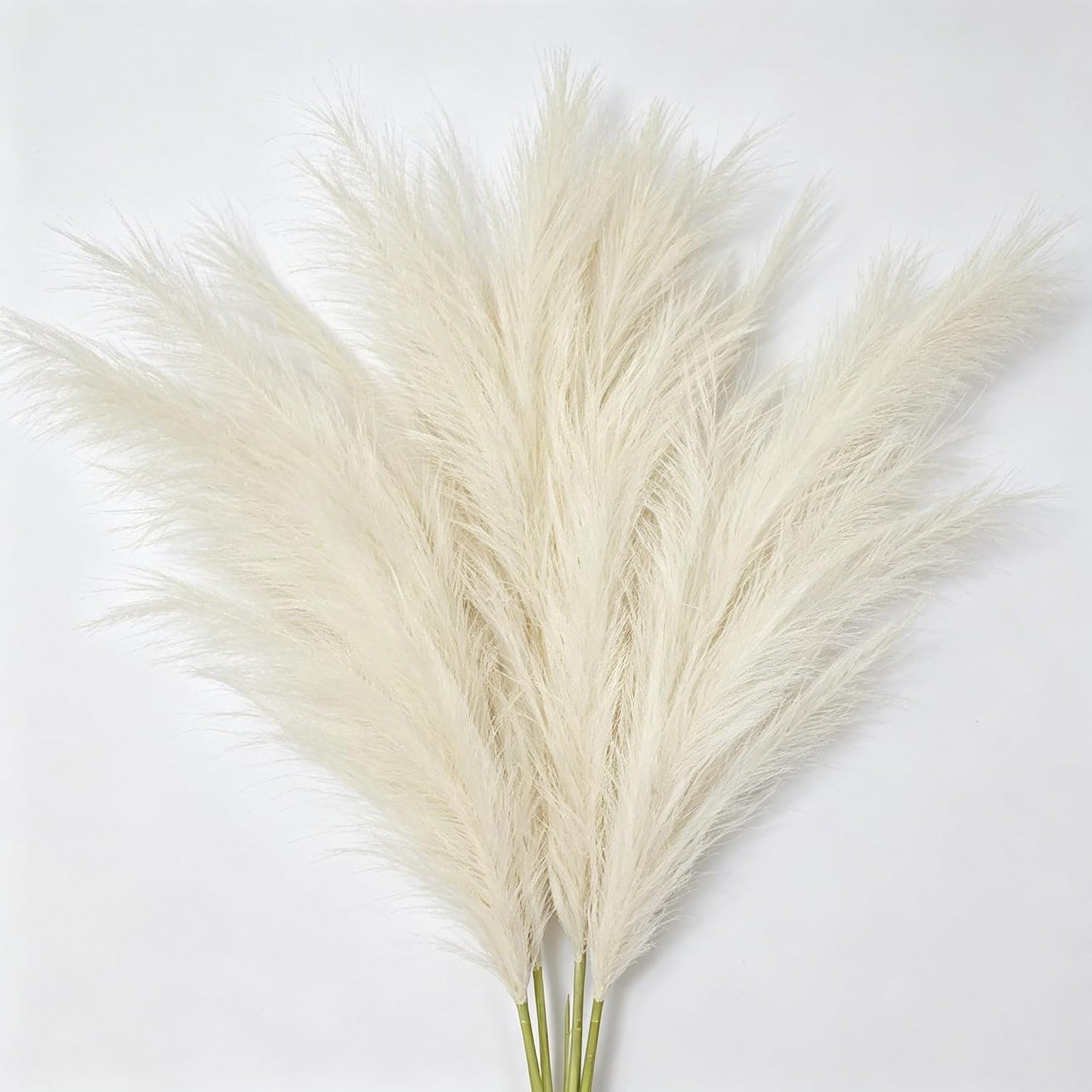 Artificial Pampas Grass (Lavender) | Flame-retardant soft fiber, odor-free & zero upkeep, non-shed fluffy plumes, bendable stems, durable deco