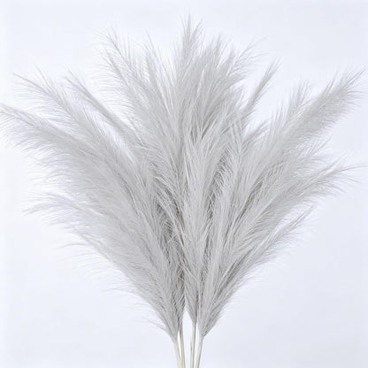 Artificial Pampas Grass (Lavender) | Flame-retardant soft fiber, odor-free & zero upkeep, non-shed fluffy plumes, bendable stems, durable deco