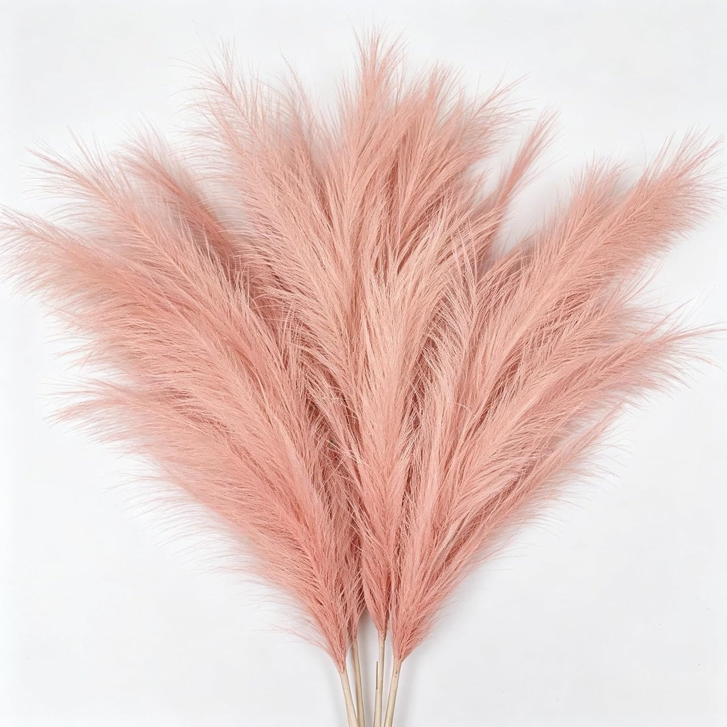 Artificial Pampas Grass (Lavender) | Flame-retardant soft fiber, odor-free & zero upkeep, non-shed fluffy plumes, bendable stems, durable deco