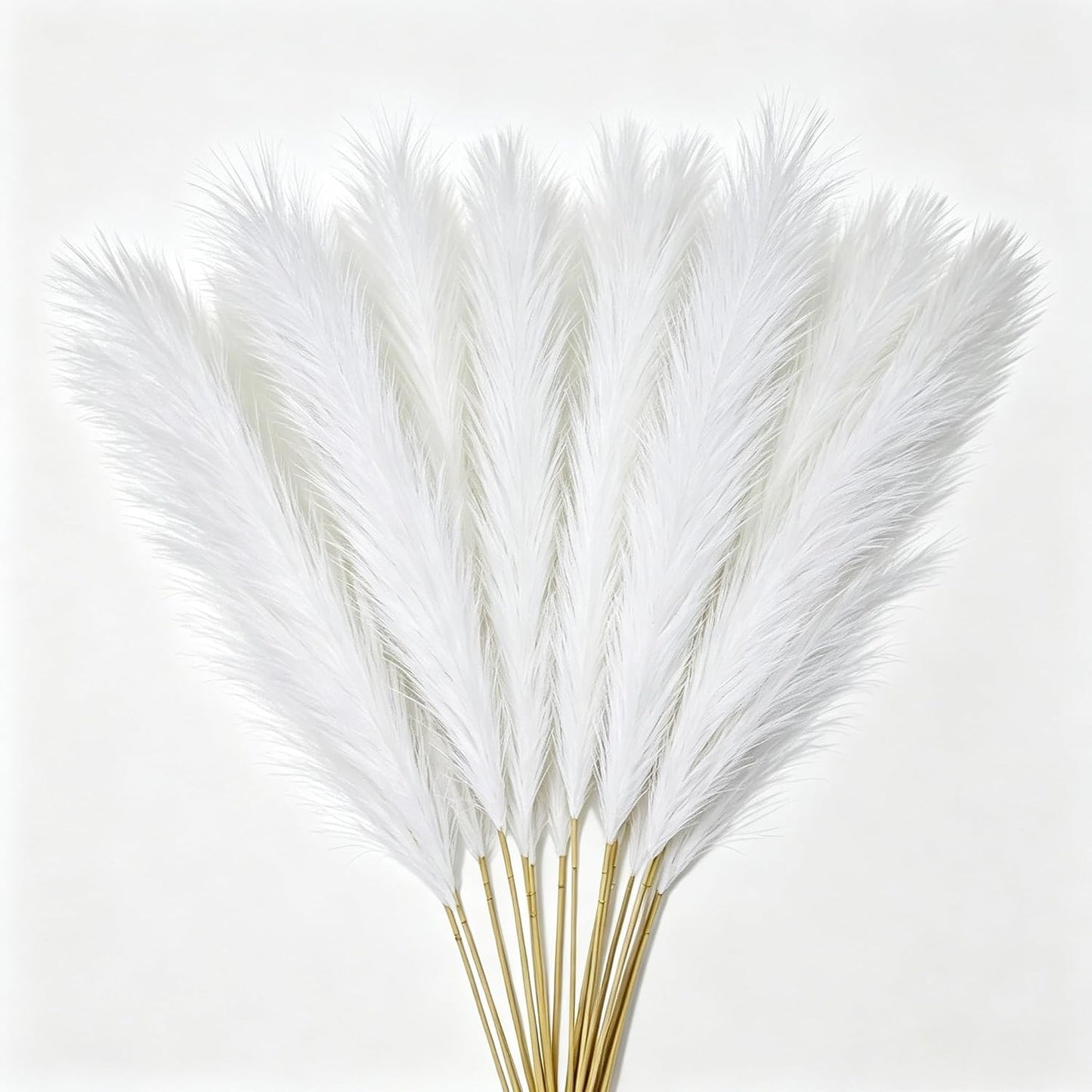 Artificial Pampas Grass (Lavender) | Flame-retardant soft fiber, odor-free & zero upkeep, non-shed fluffy plumes, bendable stems, durable deco
