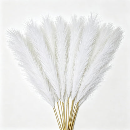 Artificial Pampas Grass (Lavender) | Flame-retardant soft fiber, odor-free & zero upkeep, non-shed fluffy plumes, bendable stems, durable deco