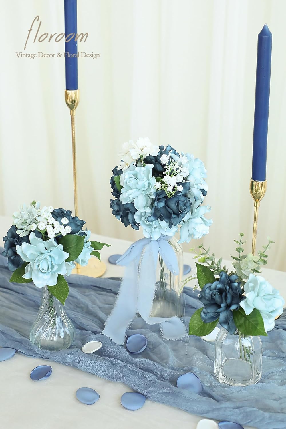 Artificial Gardenia Flowers 2.7" 25pcs Real Looking Ivory Foam Fake Flowers with Stems for DIY Wedding Bouquets Bridal Shower Centerpieces Floral Arrangements Party Tables Home Decorations