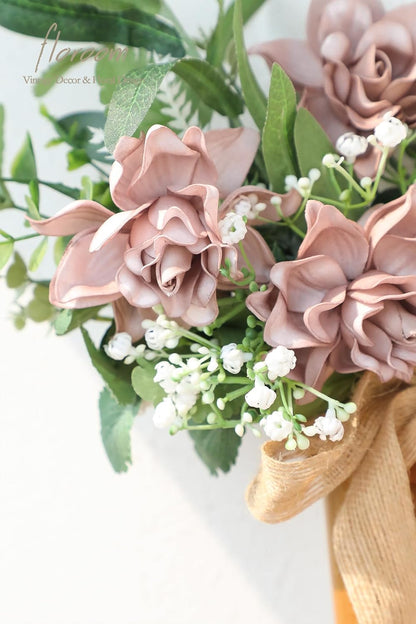 Artificial Gardenia Flowers 2.7" 25pcs Real Looking Ivory Foam Fake Flowers with Stems for DIY Wedding Bouquets Bridal Shower Centerpieces Floral Arrangements Party Tables Home Decorations