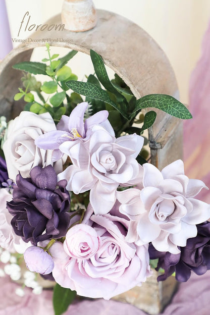 Artificial Gardenia Flowers 2.7" 25pcs Real Looking Ivory Foam Fake Flowers with Stems for DIY Wedding Bouquets Bridal Shower Centerpieces Floral Arrangements Party Tables Home Decorations