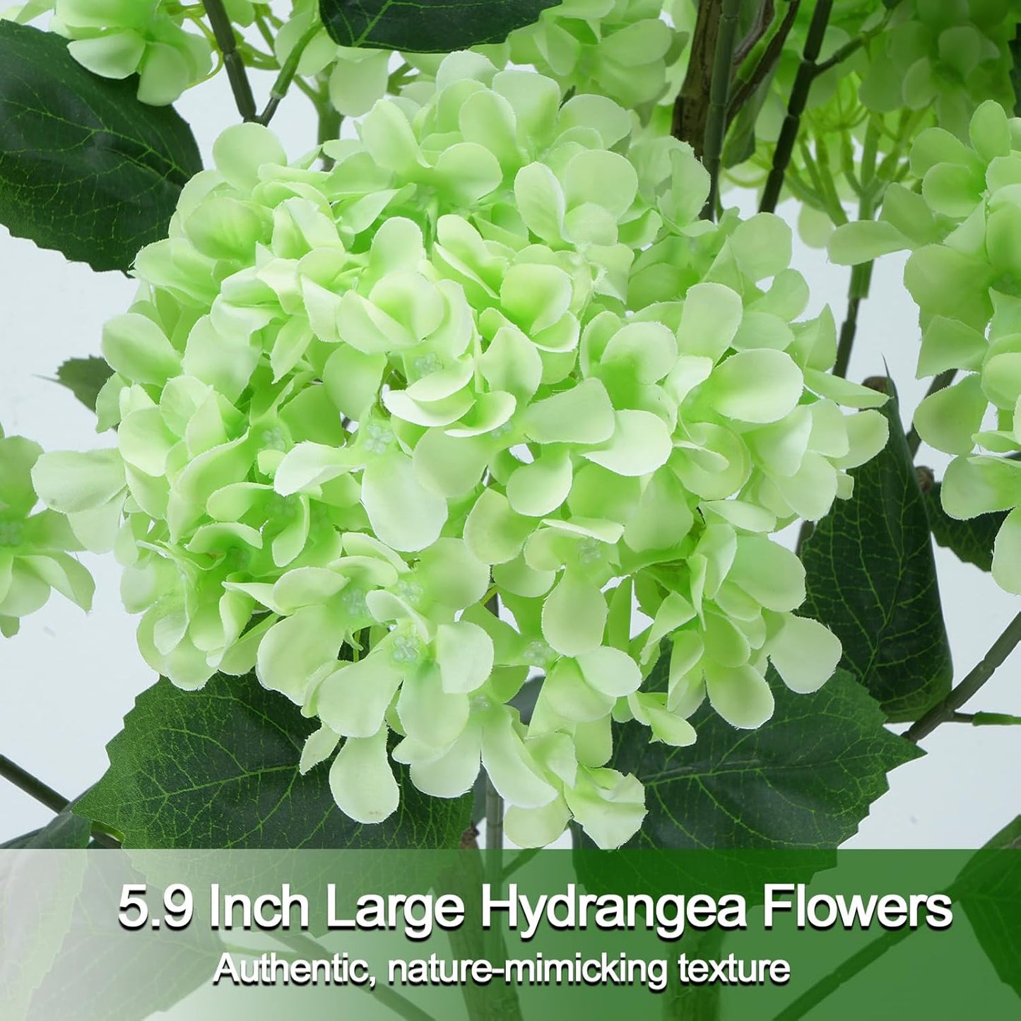 2 Pcs 4Ft Artificial Hydrangea Tree Potted Plants, Fake Flowers Tree | Faux Silk Hydrangea Plant in Pot, Artificial Hydrangea Push for Indoor Outdoor Decoration, Hydrangea Topiary