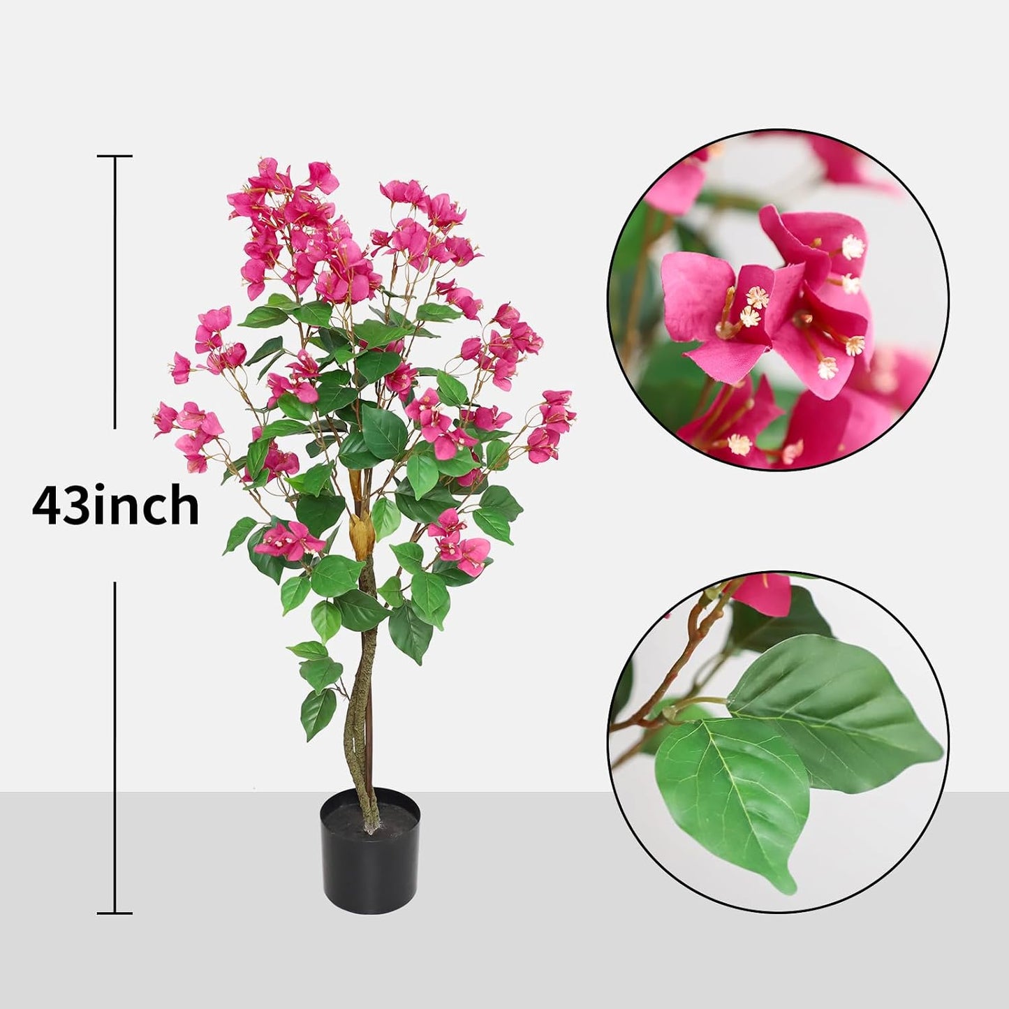 Artificial Bougainvillea Tree, 7FT Fake Bougainvillea Topiary Trees with Pot, 83 Inch Faux Plant for Indoor Decor