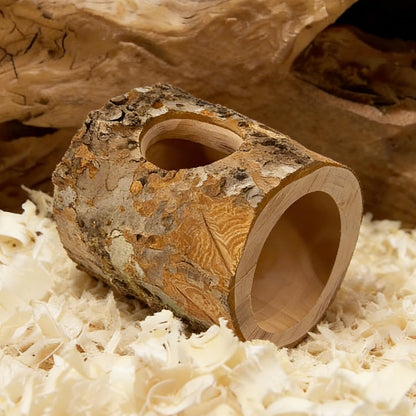 Hamster Hideout, 3.14" x 2.75" Natural Wooden Habitat House