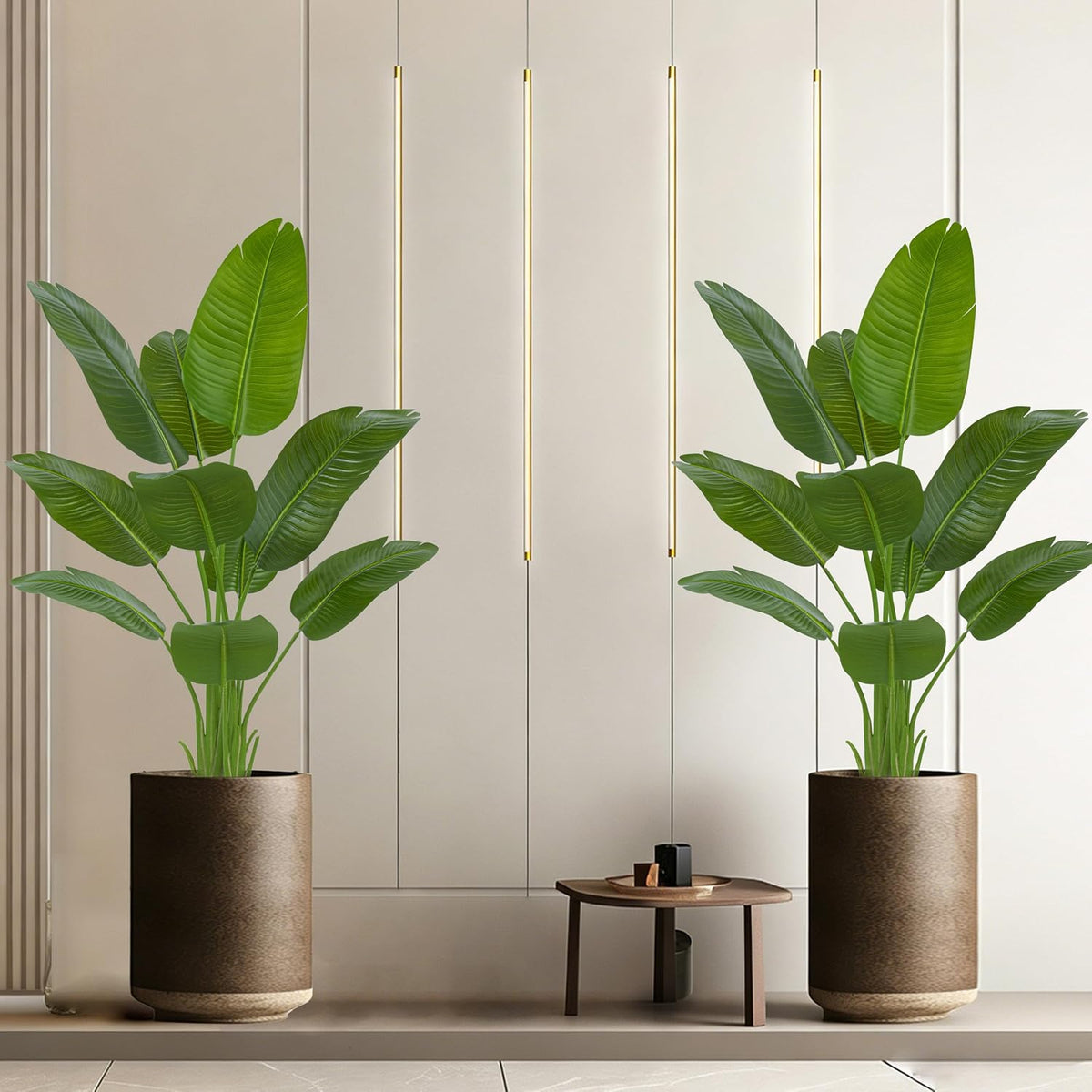 Bird of Paradise Artificial Tree, 6Ft Tall Faux Plant, Fake Banana Leaf Plant Indoor, Faux Palm Tree Faux Floor Plants Tropical Tree in Pot, Present for Friend Housewarming Decor