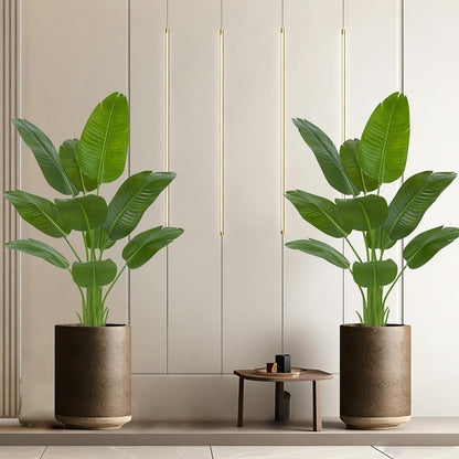 Bird of Paradise Artificial Tree, 6Ft Tall Faux Plant, Fake Banana Leaf Plant Indoor, Faux Palm Tree Faux Floor Plants Tropical Tree in Pot, Present for Friend Housewarming Decor