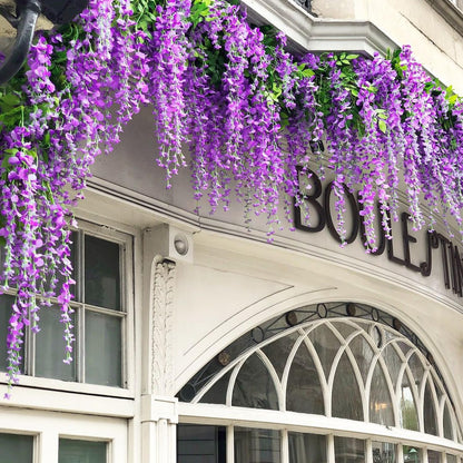 Alotiki Purple Wisteria Hanging Flowers, 50 Pack Fake Hanging Flowers