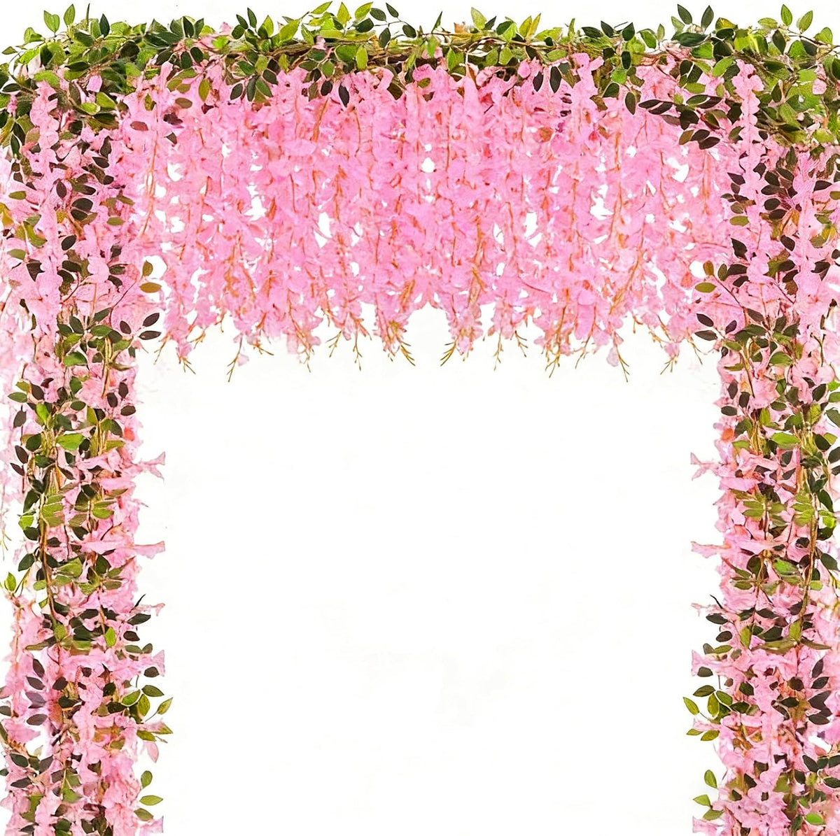 Alotiki Purple Wisteria Hanging Flowers, 50 Pack Fake Hanging Flowers