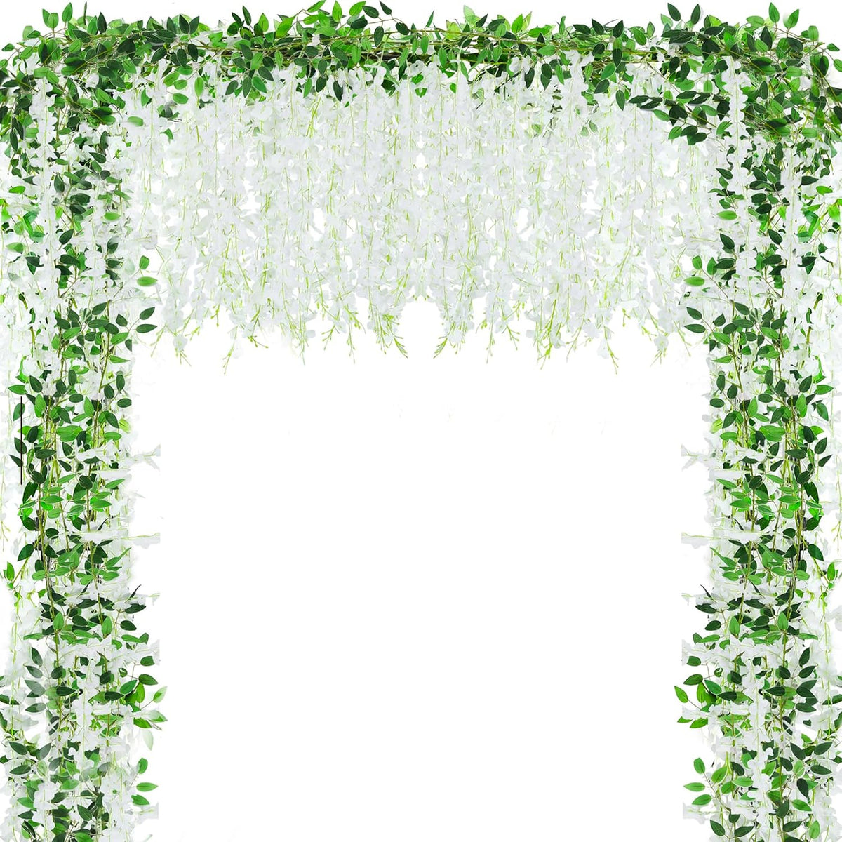 Alotiki Purple Wisteria Hanging Flowers, 50 Pack Fake Hanging Flowers