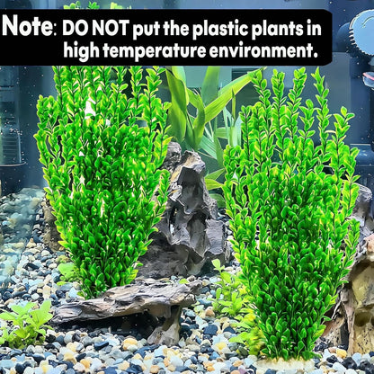 24" Tall Aquarium Decor Plants - 2 Pack Extra Large Aquarium Plastic Plants for Fish Tank Decor