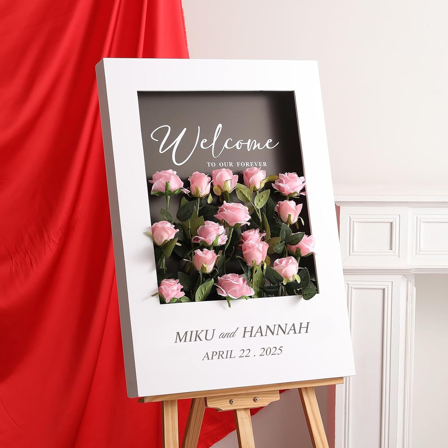 12PCS Artificial Silk Flowers Realistic Roses Bouquet Long Stem for Home Wedding Decoration Party (Red, 6 Flowers 6 Buds)